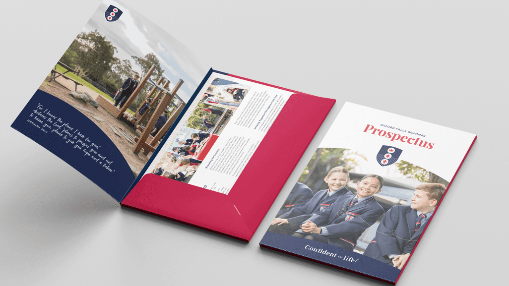 Oxford Falls Grammar School Prospectus Brochure and Folder Design