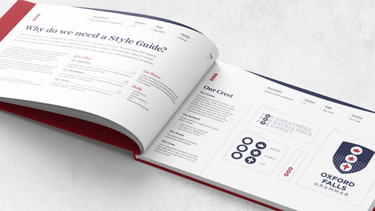 Oxford Falls Grammar Brand Guidelines Design