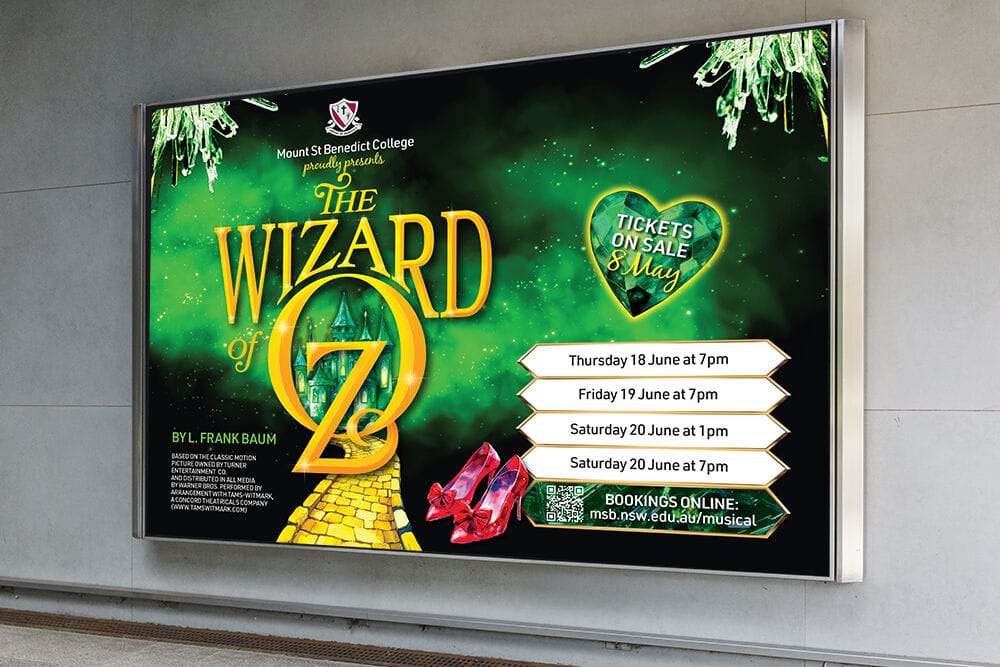 Mount St Benedict College School Musical Design Collateral