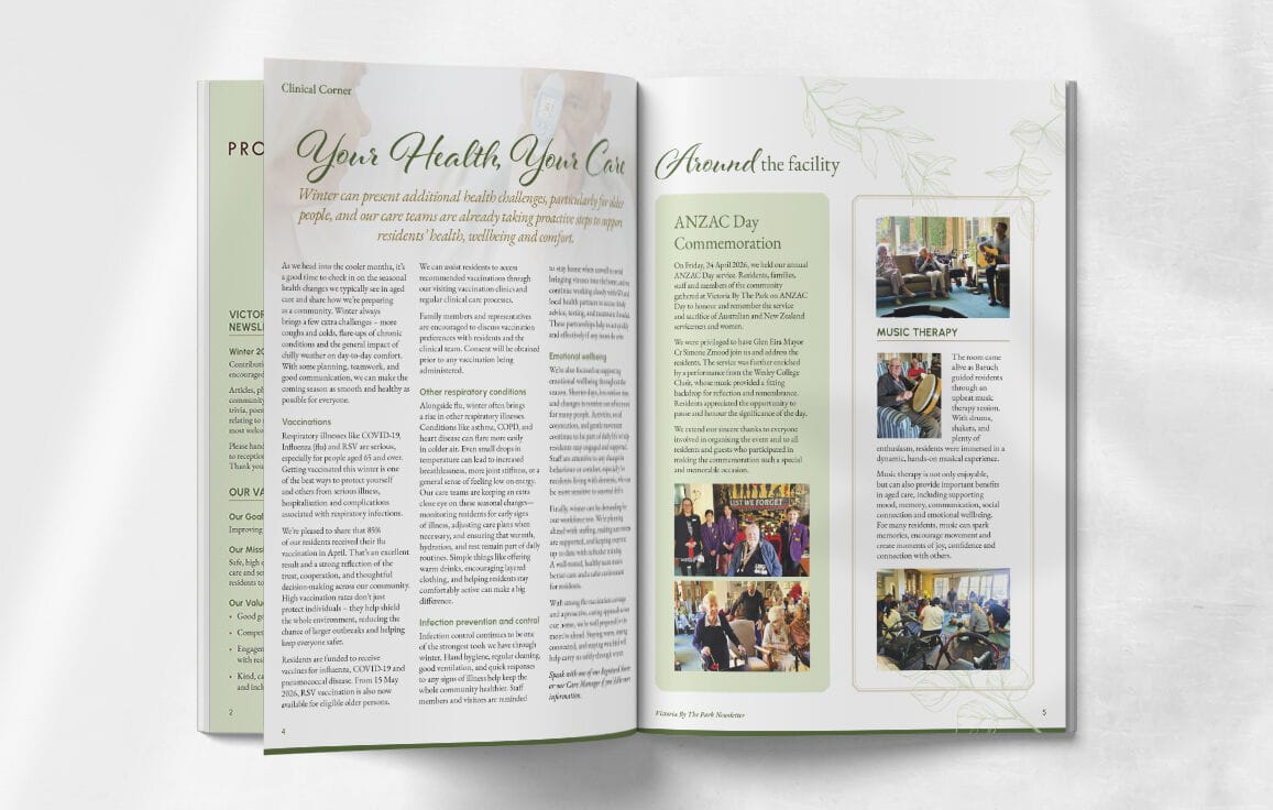 Victoria By The Park Newsletter Quarterly Newsletter